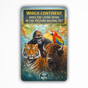 Which continent does the living being in the picture belong to? - NFC Card