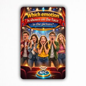 Which emotion is shown on the face in the picture? - NFC Card