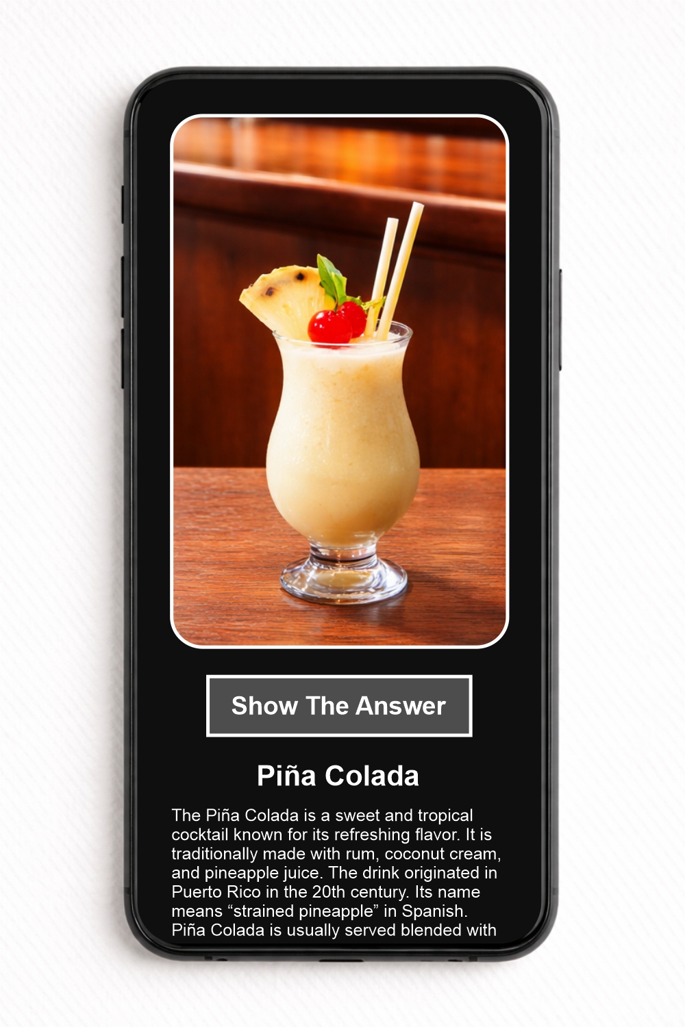 Which drink or cocktail is shown in the picture? - NFC Card - Image 2