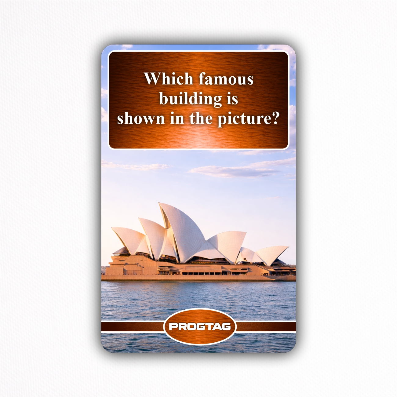 Which famous building is shown in the picture? - NFC Card