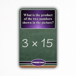 What is the product of the two numbers shown in the picture? - NFC Card